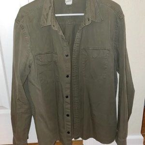 H&M ARMY GREEN SHIRT JACKET